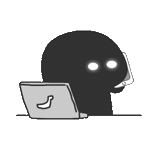 hacker, laptop computer, darkness, hackers with no background, hacker cartoon