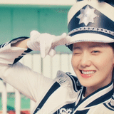 asiático, mujer, chica ídolo, ropa de niña ídolo, chica con uniforme de policía