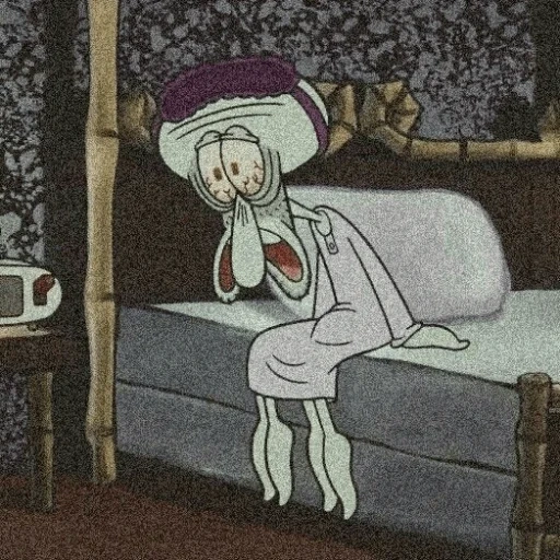 skvidward is sleeping, squidward is crying, squidward is sad, skvidward skvidward, sponge bob square pants