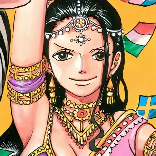 nico robin, animación cómica, manga del rey de los ladrones, arcataguyn bajak, nico robin avatar