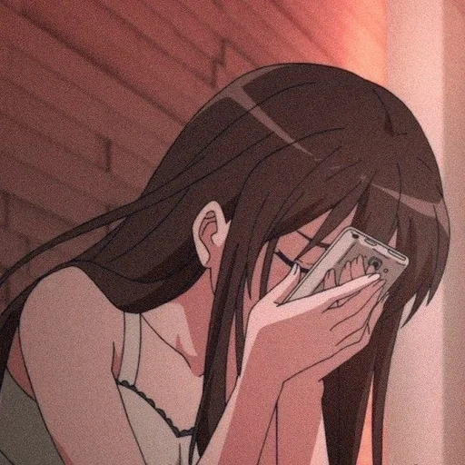 anime sedih, gadis dari anime, menggambar, anime girls, gambar anime sedih