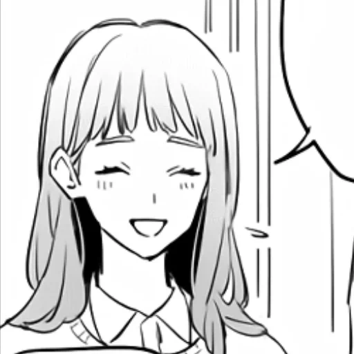 manga, picture, anime manga, hairoei manga, manga girl smiles