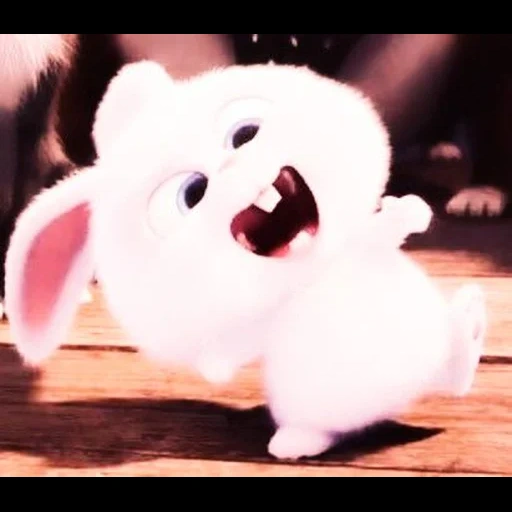 conejito malvado, conejo enojado, bola de nieve de conejo, pequeña vida de mascotas conejo, bola de nieve de conejo la última vida de las mascotas 1