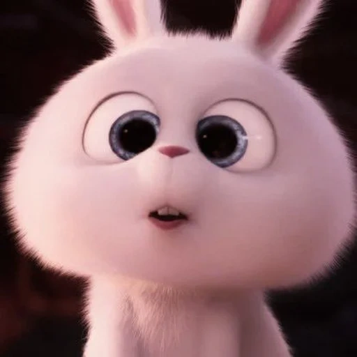 lapin maléfique, boule de neige de lapin, rabbit de dessin animé, petite vie des animaux de compagnie lapin, caricaturé lapin secret life of pets