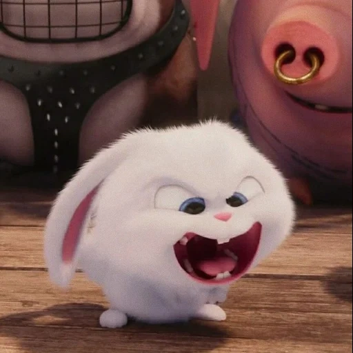 bola de neve de coelho, desenho animado da bola de neve de coelho, a vida secreta dos animais de estimação, vida secreta de animais de estimação 2 lebre, little life of pets rabbit