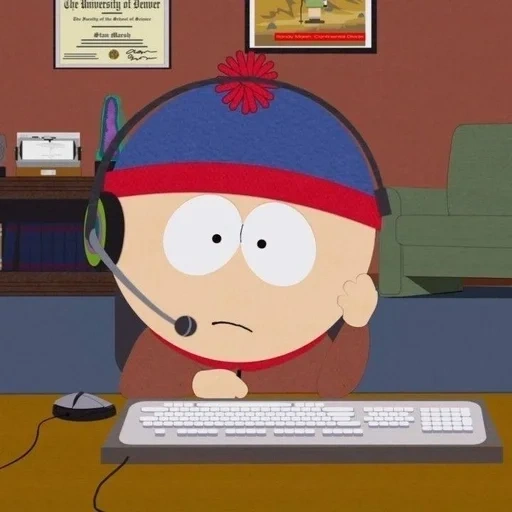 stan march, parco sud, eric cartman, kyle brooflovski, cartman al computer south park