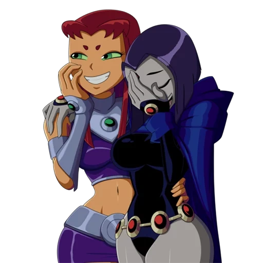 young titans, starfire raineen, young titans of star faire, raven star faire jinx, star faer jinx raven