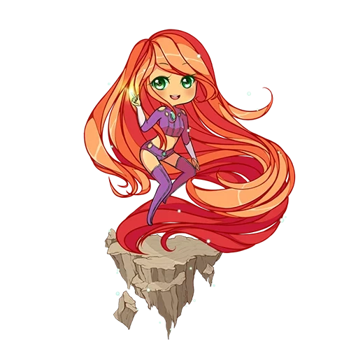 winx chibi, daughter star faire, starfire chibi, teen titans star fair, sanset shimmer racoonkun