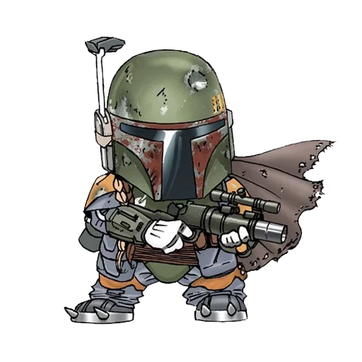 bob fett chibi, bob fett star wars, bob fett, star wars mandalorets, star wars