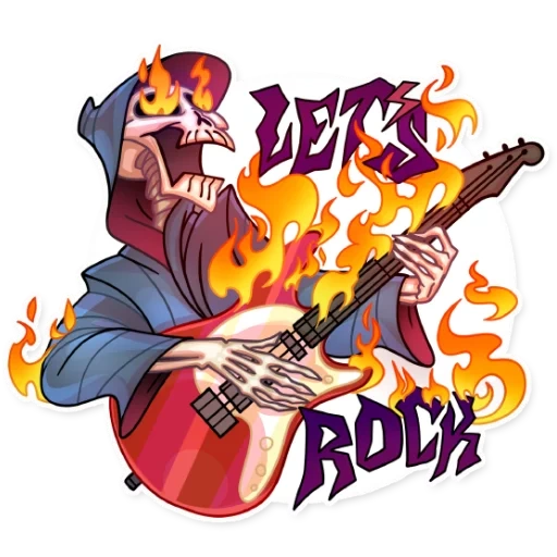 scream, blues rock, yui hirasaw art, doof warrior sticker