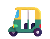 trasporto, knock tuk icona, trasporto icon, sfondo bianco risciò, scuola rickshaw per bambini