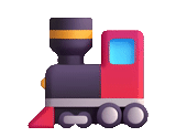emoji, emoji train, emoji steam locomotive, emoji train, steel icon