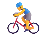 sur un vélo, vélo emoji, vélo emoji, vélo smiley, cycliste emoji