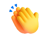 mão, palma, símbolo de expressão da mão, pacote de expressão 3d, aplausos de expressão