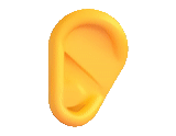 ear, detail, emoji ear, smiley plus ears, the form is silicone