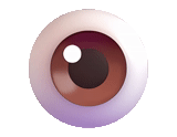 mata, mata bulat, mata merah muda, ungu di mata, mata bulat putih
