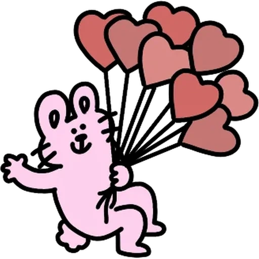 joli, clipart, filer les amis, dessins mignons, colorant la saint-valentin