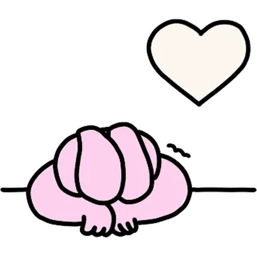 clipart, rabbit snopi, il cuore è dolce, i disegni sono carini, cuori rosa