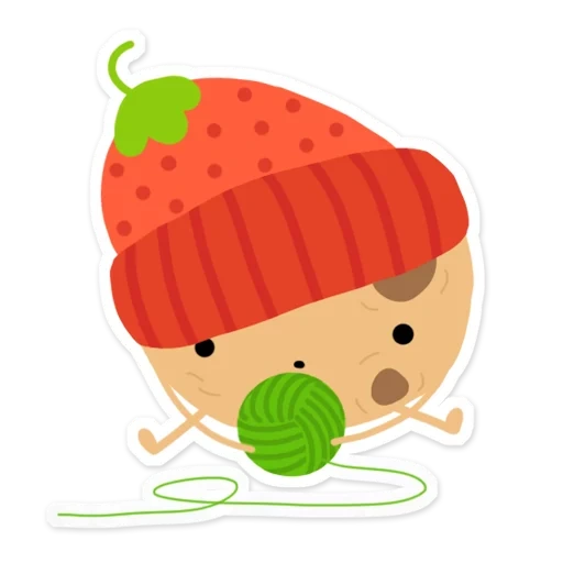 food cartoon, kindermütze, schöne muster für lebensmittel, strawberry cap