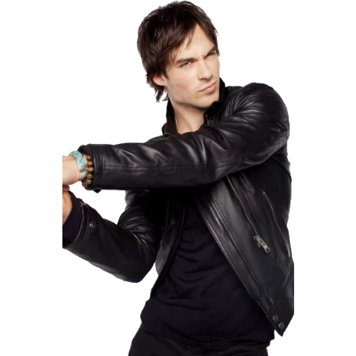 ian somerhold, ian somerhold dante, ian somerhold damon, veste en cuir par ian somerhold, ian somerhold evil damon salvatore