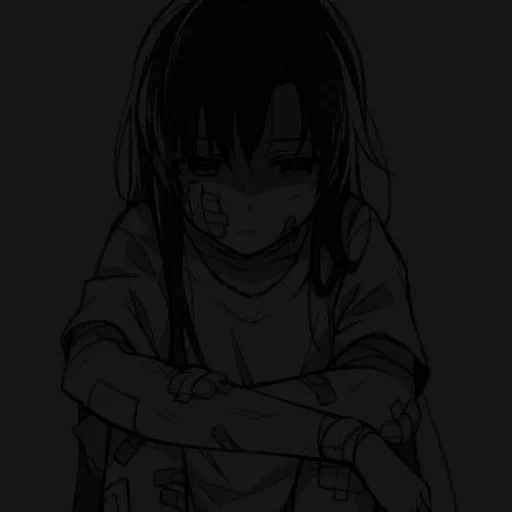 animación, campo triste, triste animación, triste imagen de animación, anime chica triste