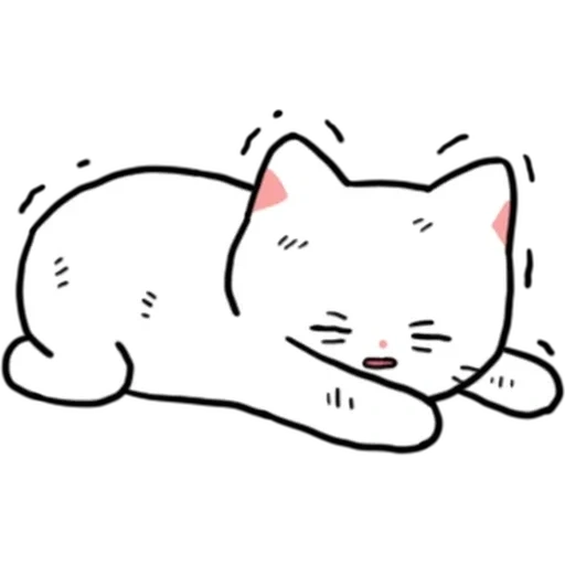 cat, лежащий кот, котики срисовки, рисунки котиков, милые котики рисунки