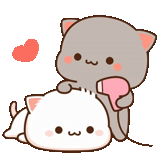 katiki kavai, gatos kawaii, dibujos de lindos gatos, kawaii gatos una pareja, kawaii gatos amor bebé