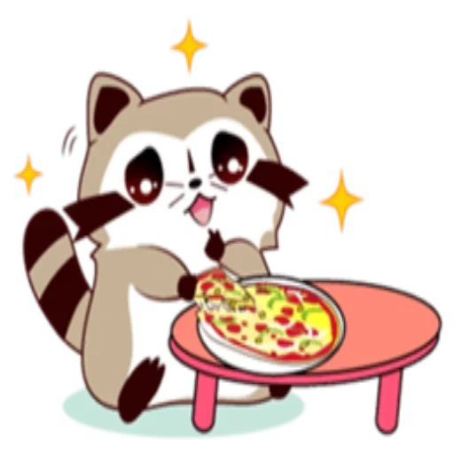 raccoons, joke, raccoon pati, emoji rita, raccoon cake drawing