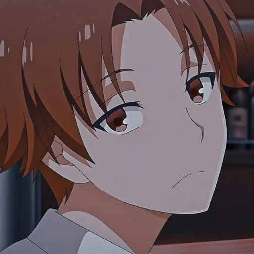 karakter anime, apricot noji, kiyoshi akira noji, kiyotaka ayanokouji, zhaolong zhaoxiao tersenyum