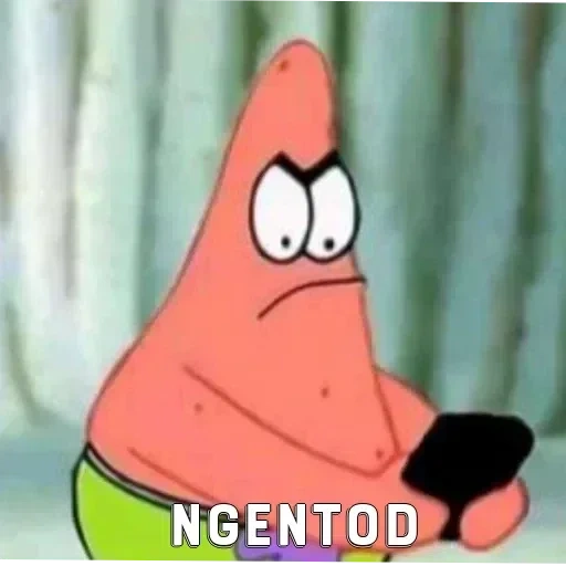 patrick, patrick saliva, sly patrick, patrick se está riendo, esponja bebé patrick