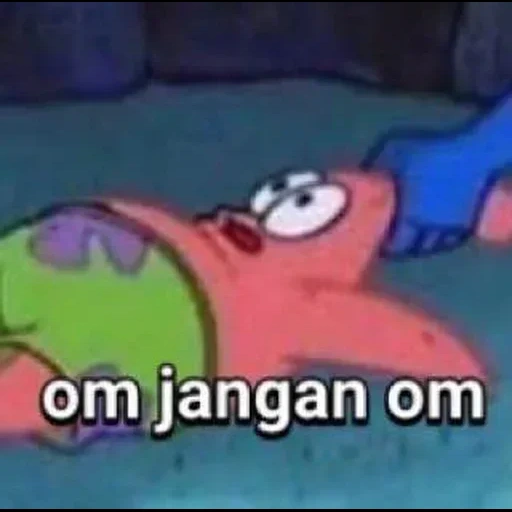 patrick, anak, patrick starr, meme patrick 2020, spongebob square pants