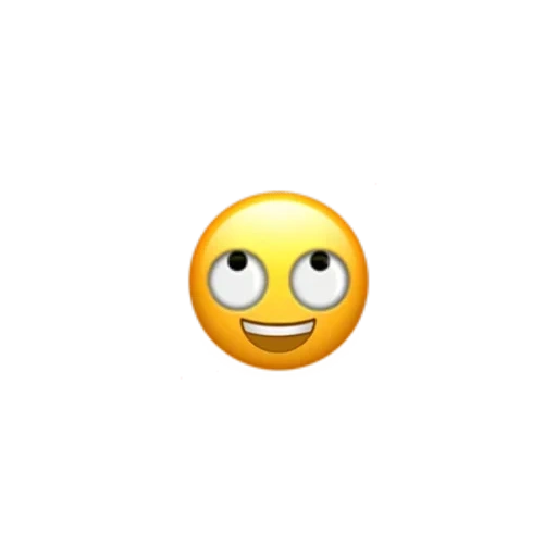 emoji, satu wajah tersenyum, emoji, latar belakang putih untuk emoji, emoji memutar mata