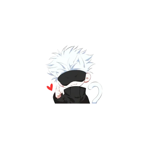 animação é fofa, jujutsu kaisen, papel de animação, gojo satoru chibi, gojo satorou chibi