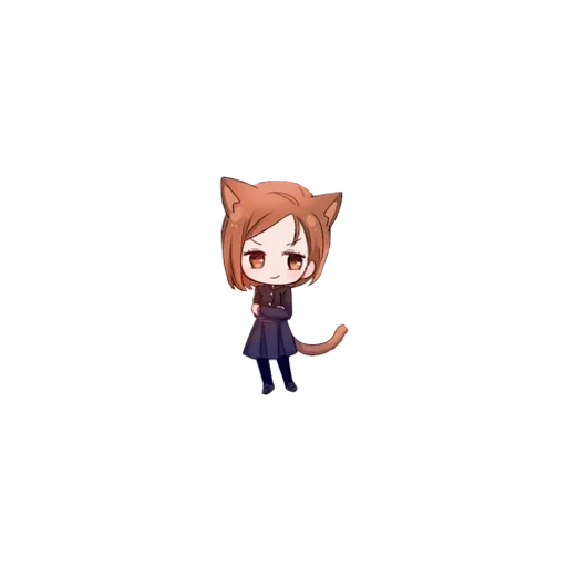 die katze, anime, chibiki, anime neko, chibi und holz