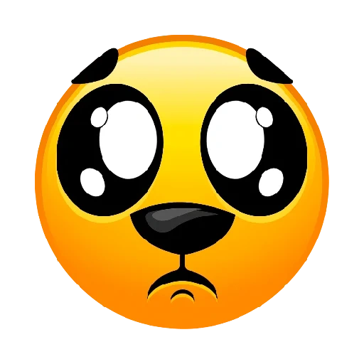 wajah tersenyum, emoji dengan rekaman, emoji, face pleading emoji, dengan ekspresi mata sedih