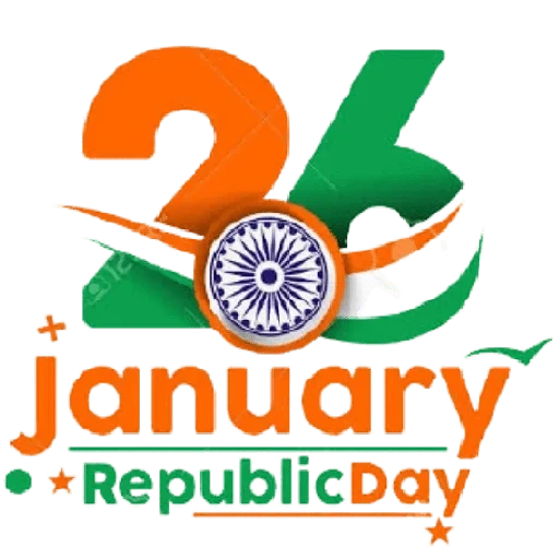 índia, 26 de janeiro, 50 logotipo, dia da república, dia da república da índia