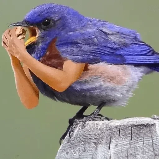 birds, bird bird, beautiful bird, blue sharia bird, blue-blue mountain forest bird