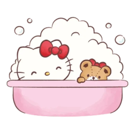 kucing, hello kitty, hallow kitty, mandi hello kitty, kavai hello kitty