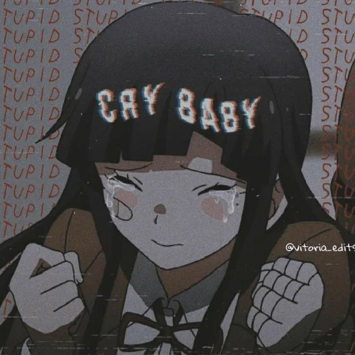 рисунок, аниме аниме, kuroneko 1992, девушки аниме, аниме данганронпа цумики