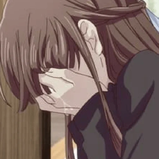 el anime llora, chicas de anime, anime triste, la chica de anime está triste, personajes de anime tristes