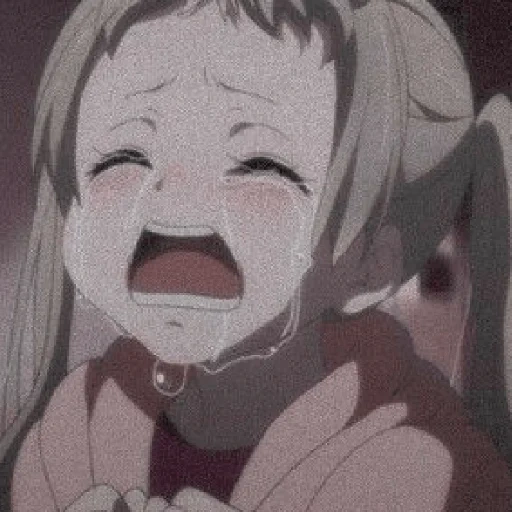 sile está llorando, llorando chan, el anime llora, empuje de llanto, llorando anime chan