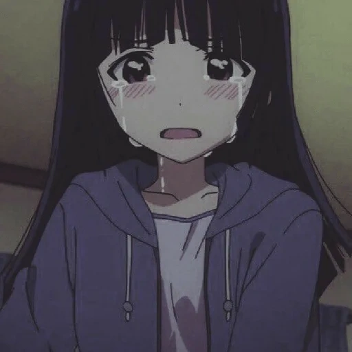 imagen, anime llorando, anime triste, el anime del arte es triste, lágrimas de estética de anime