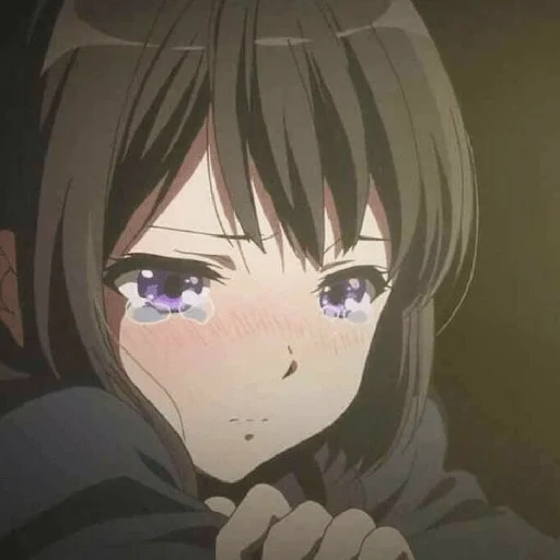 anime girl, 2d day cry yuri, crying anime day, triste anime girl, houvernium hibik reno