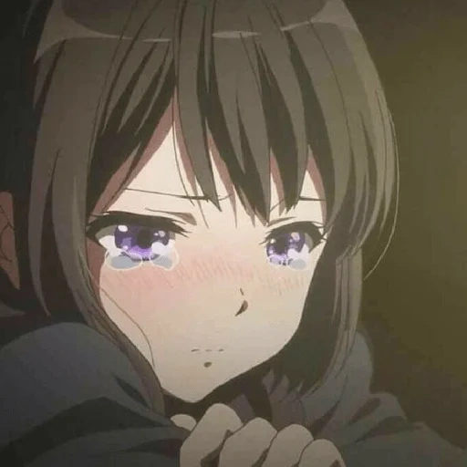 chicas de anime, 2d crenais crys yuri, llorando anime chan, chica de anime triste, rin hibike euphonium llorando