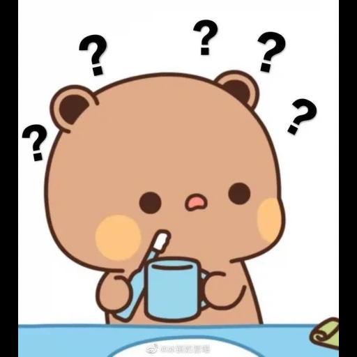 funny, der niedliche bär, anime cute, kawaii panda, schöne muster
