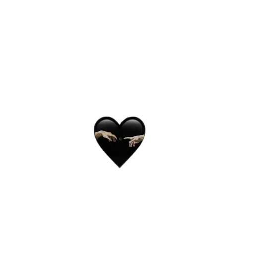 cuore nero, a forma di cuore nero, cuore piccolo, stai attento, faccia sorridente dal cuore nero