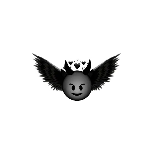 demonio, un juguete, un ángel terrible, emoji angel demon, instagram effect diablo
