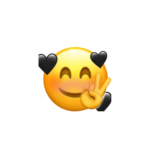 emoji, emoji itu manis, emoji sedih, emoji sedih, emoji latar belakang hitam tersenyum