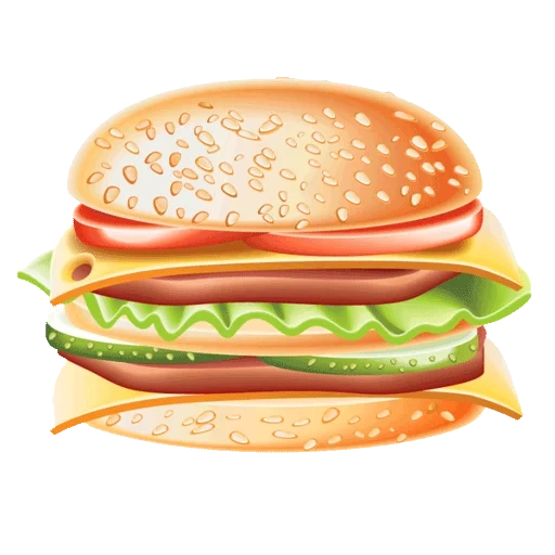 бургер клипарт, векторный бургер, гамбургер клипарт, бургер иллюстрация, рисунок гамбургера