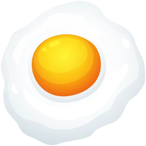 яичница, клипарт яйцо, жареные яйца, яичница глазунья, яичница сверху вектор